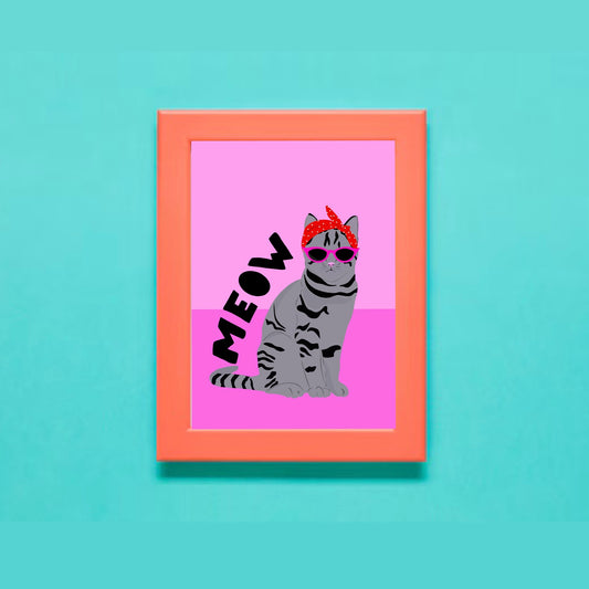 Meow Digital Art Print