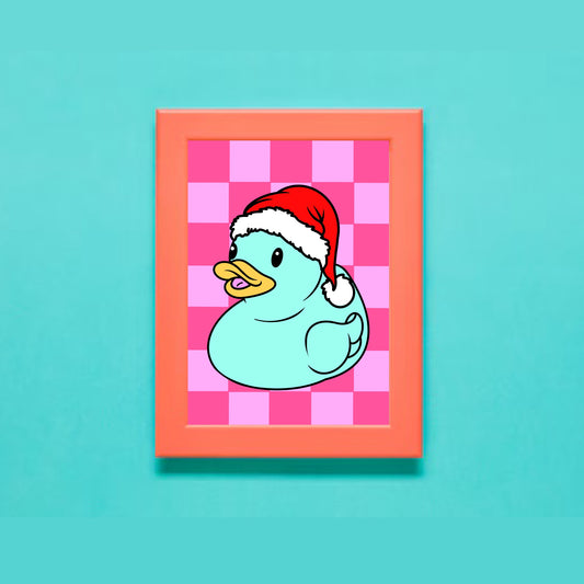 Duck Santa Digital Print