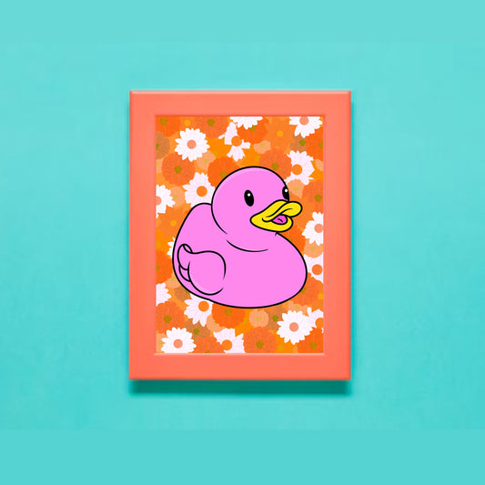 Duck Flower Power Digital Print