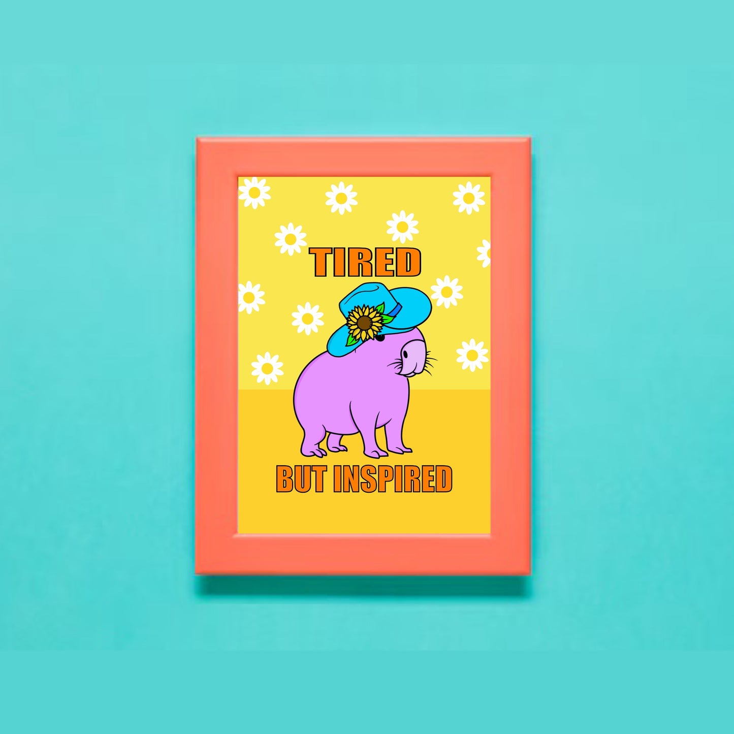 Tired But Inspired Digital Art Print