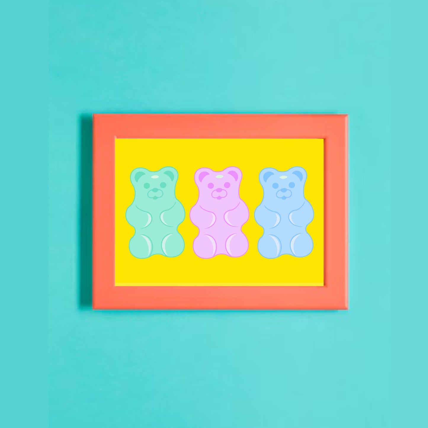 Gummy Bear Triplets Digital Art Print