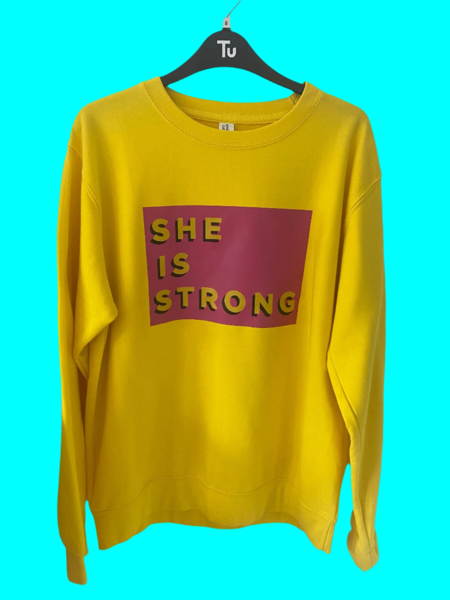 She Is Strong Yellow Sweatshirt