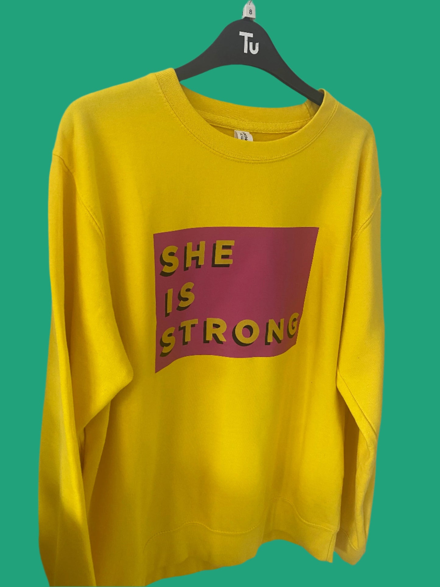 She Is Strong Yellow Sweatshirt