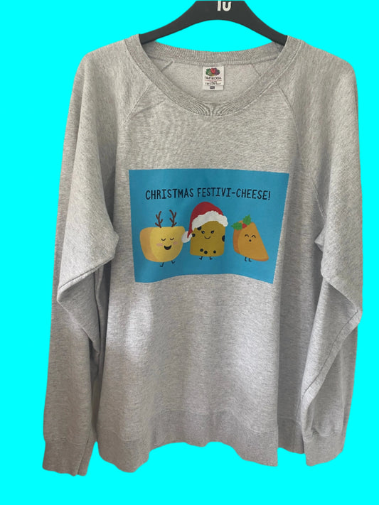 Christmas Festiviti- Cheese Sweatshirt