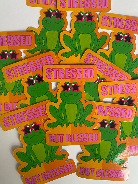 Stressed But Blessed Sticker